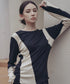 Neutral Color Blocking Top
